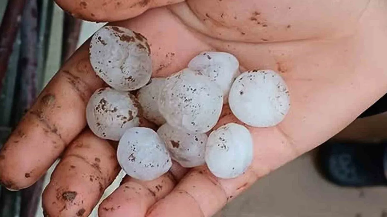 Gaziantep'in Araban İlçesinde Dolu Yağışı Korku Yarattı